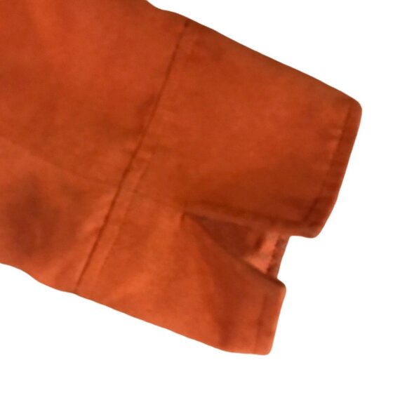 INDEX Jacket Orange 14 Petite Womens Zip Up Jacket Suede Like Pockets - Picture 8 of 12